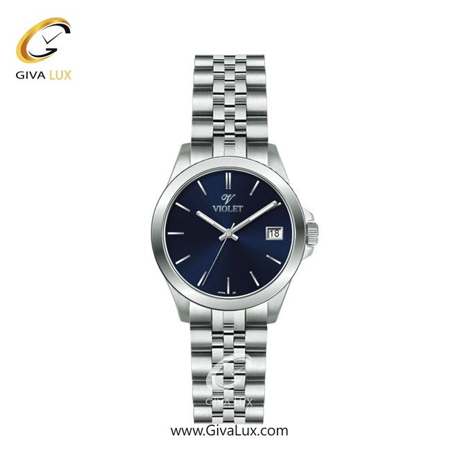 ساعت مچی اورجینال زنانه ویولت VIOLET نقره ای | نقره ای| سرمه ای| کد رفرنس 0555 | 0570